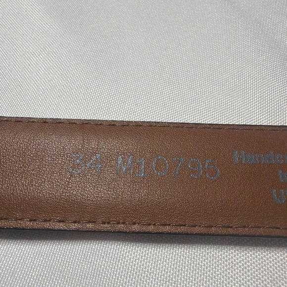 Brighton, Brown Crocodile Embossed Top Grain Leather Belt, 34” - Picture 5 of 7